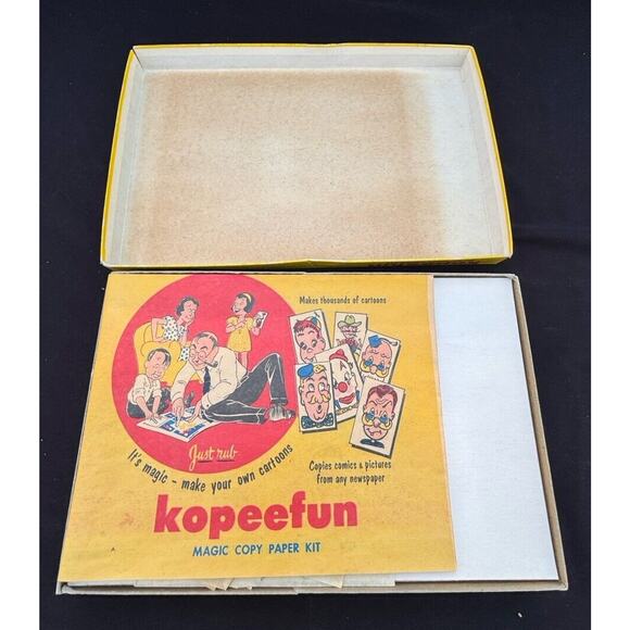 Vintage Kopeefun Magic Copy Paper Kit 1965 Just Rub Magic Paper - Picture 4 of 12
